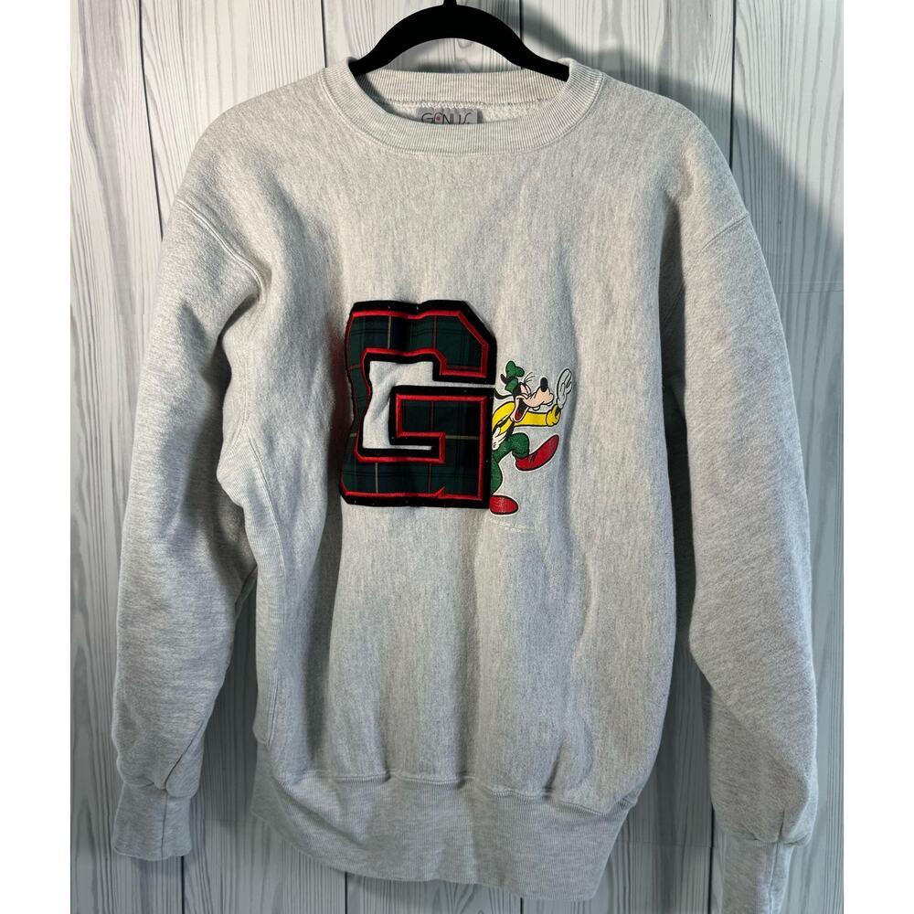 Vintage Disney Goofy Crewneck Sweatshirt Blue Sz Large Made in USA  GENUS Tag
